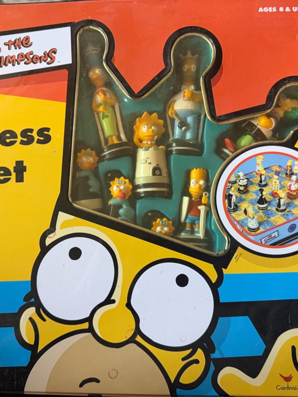 The Simpsons Themed Kids Chess Set - Yellow & Red Character Pieces